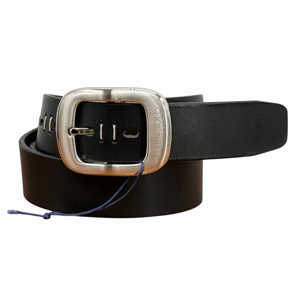 Allen Solly Dress Leather Belt Mens M Black Office Professional Classic Modern